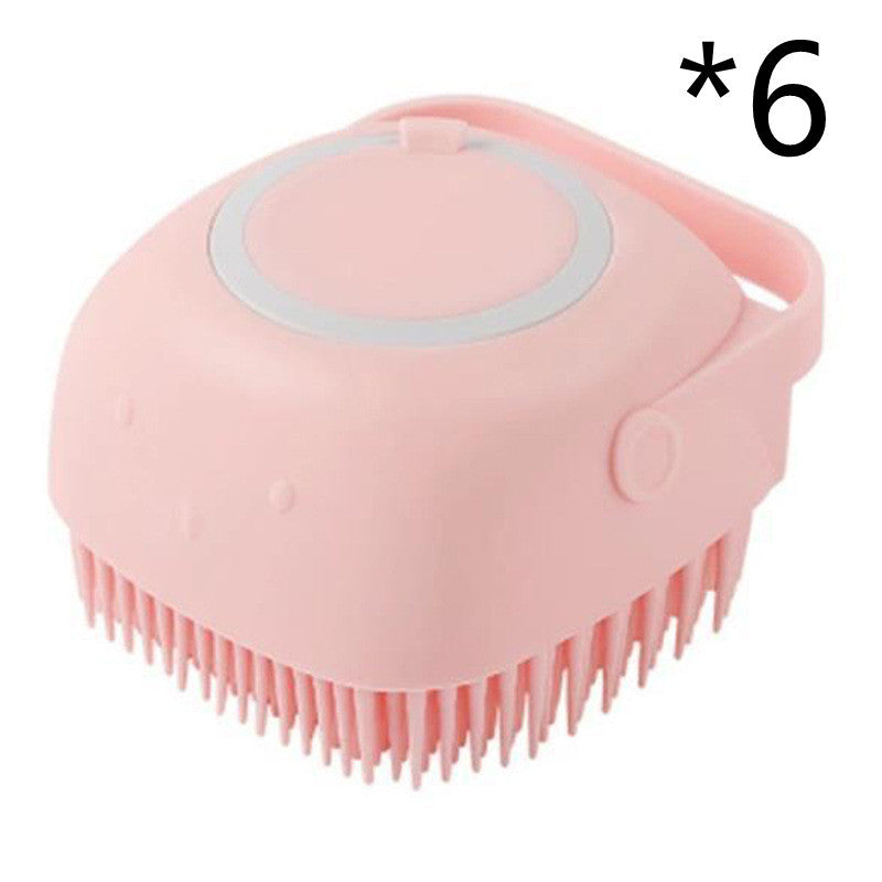 Silicone Dog Bath Massage Glove Brush 