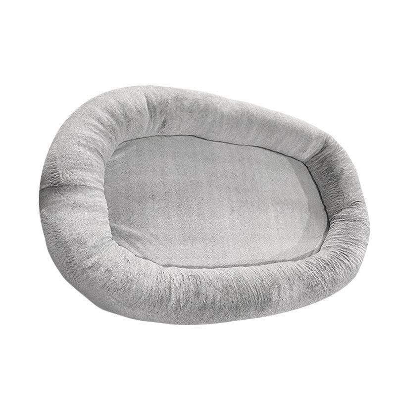 Large Human Short Plush Dog Bed 