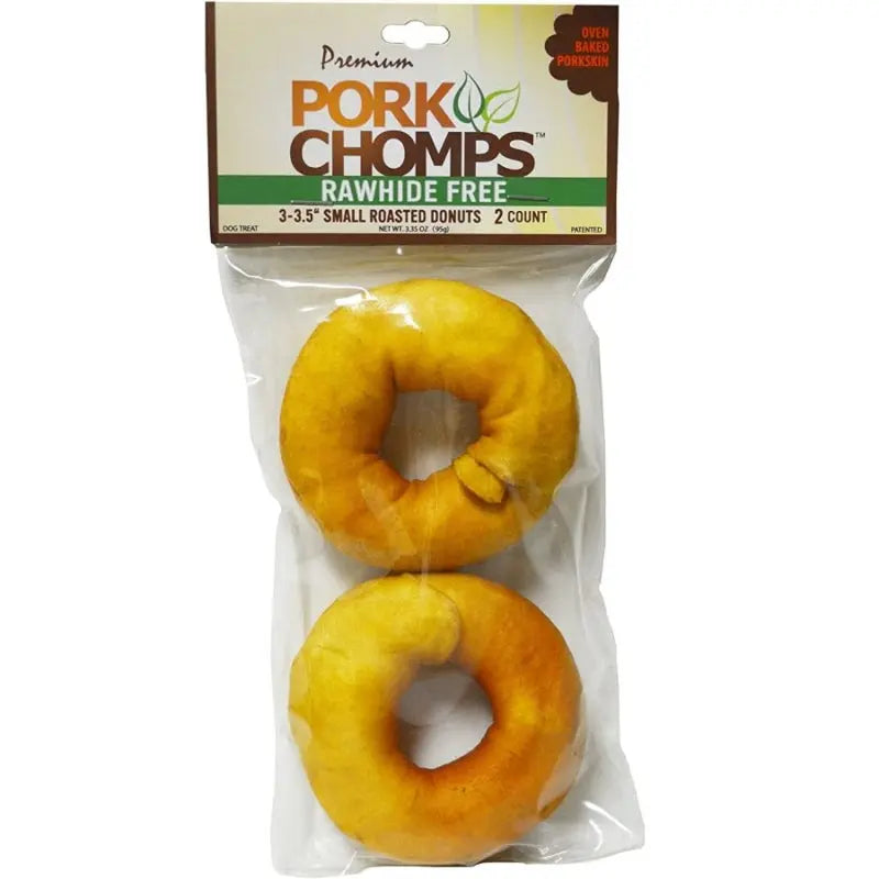 Pork Chomps Roasted Donuts 3" Dog Treat  - 2 count 