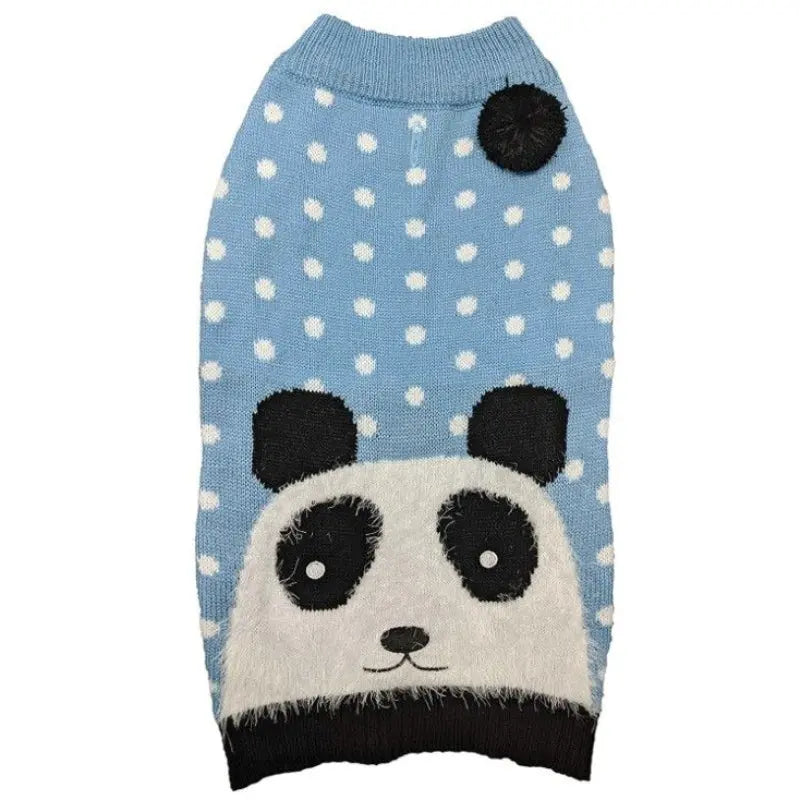 Fashion Pet Panda Dog Sweater Blue - XX-Small 