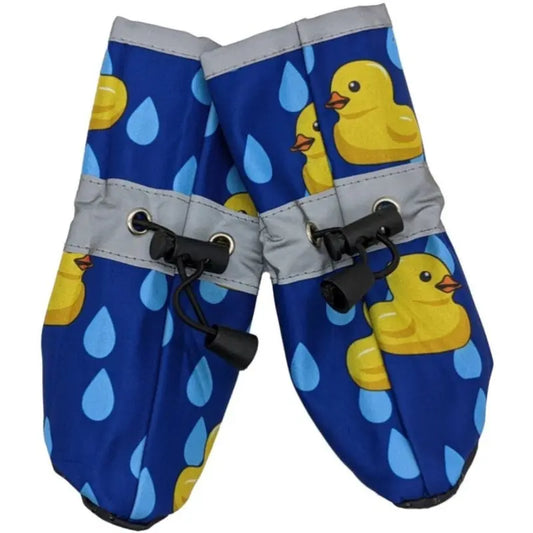 Fashion Pet Rubber Ducky Dog Rainboots Royal Blue - Small 