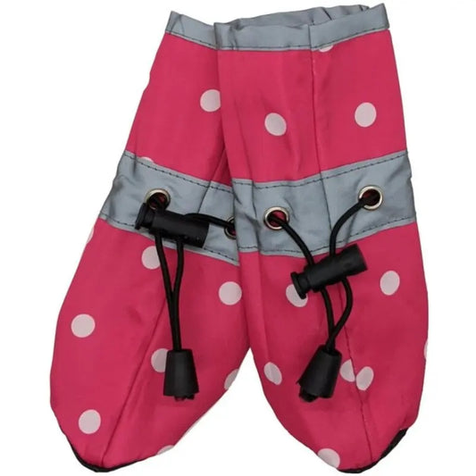 Fashion Pet Polka Dog Dog Rainboots Pink - X-Small 