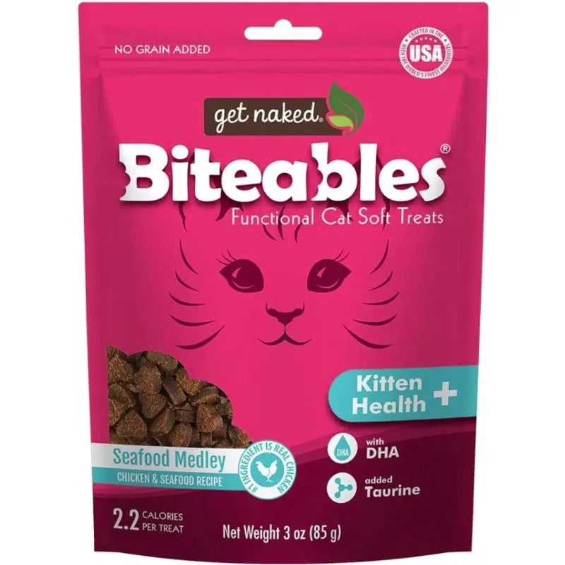 Get Naked Kitten Health Biteables Seafood Medley Flavor - 3 oz 