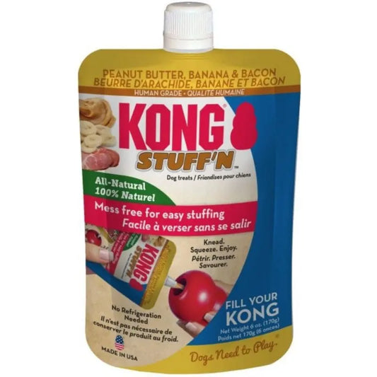 KONG Stuff'N All Natural Peanut Butter, Banana and Bacon for Dogs - 6 oz 