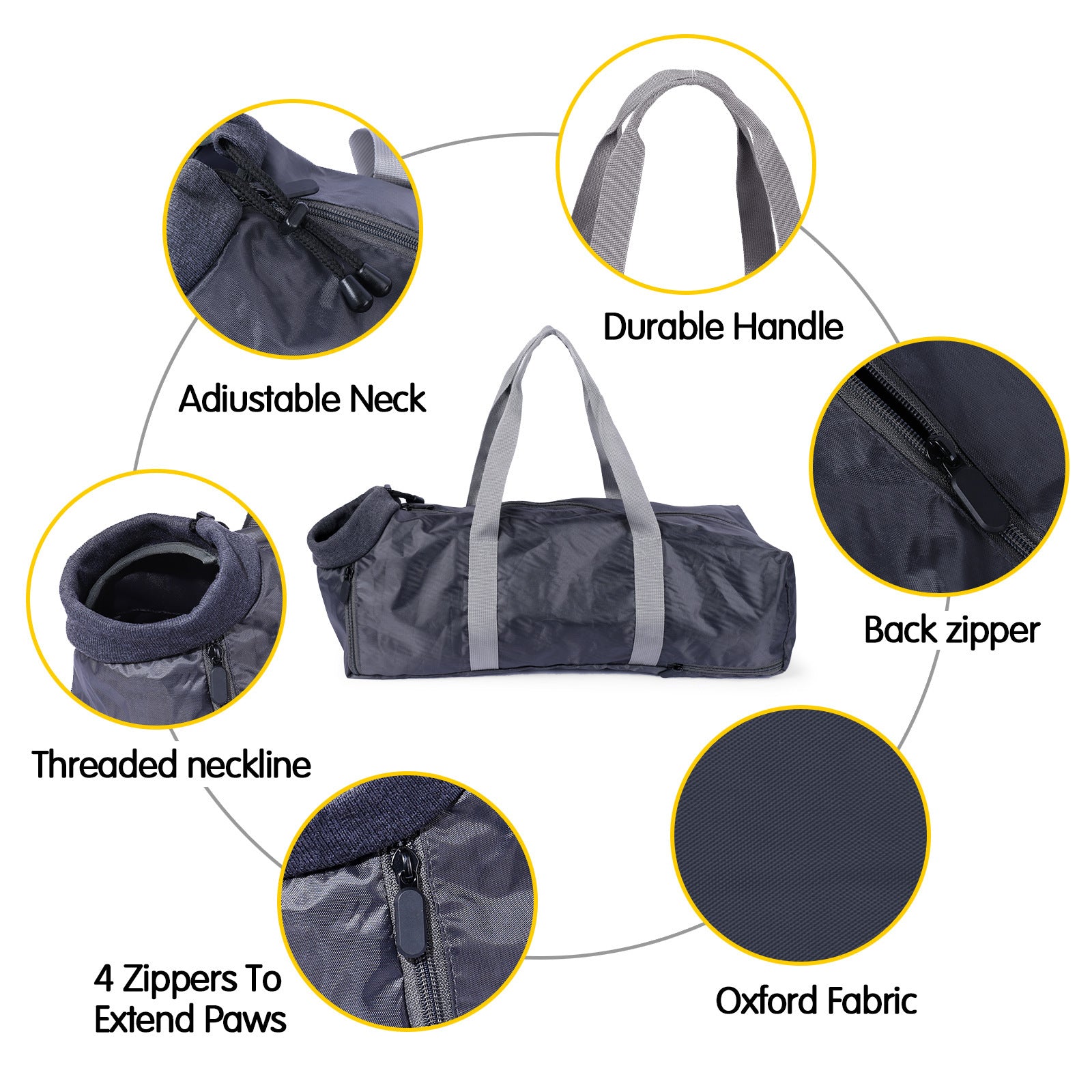 Cat Travel Bag Double Lined Anti Scratch And Bite Pet Bags 