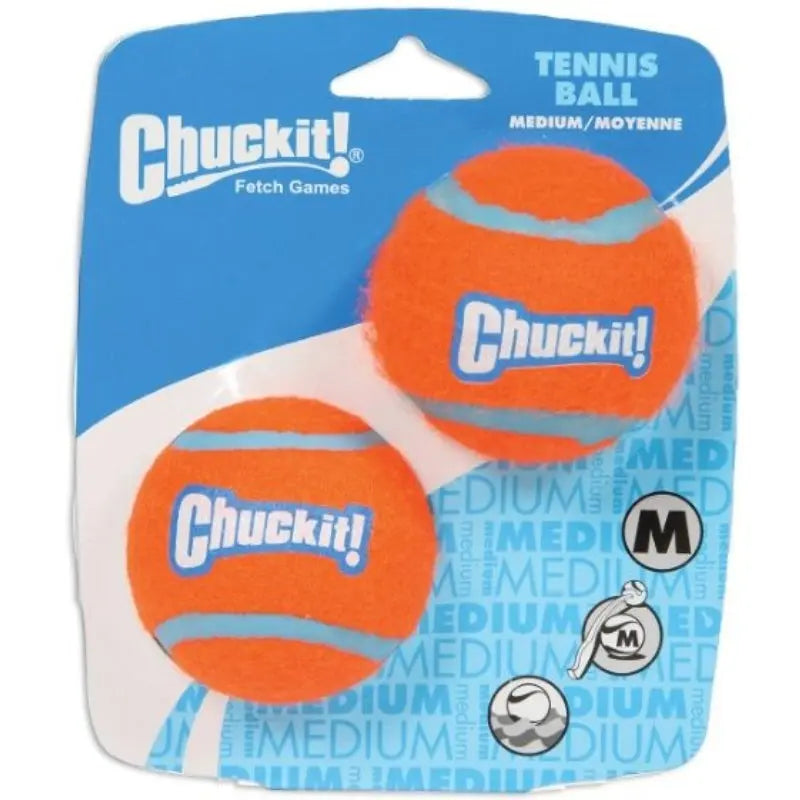 Chuckit Tennis Balls - Medium Balls - 2.25" Diameter (2 Pack) 