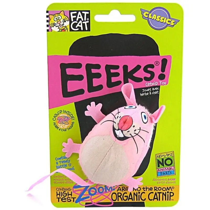 Fat Cat EEEKS Cat Toy with Catnip - Assorted - EEEKS Cat Toy with Catnip 