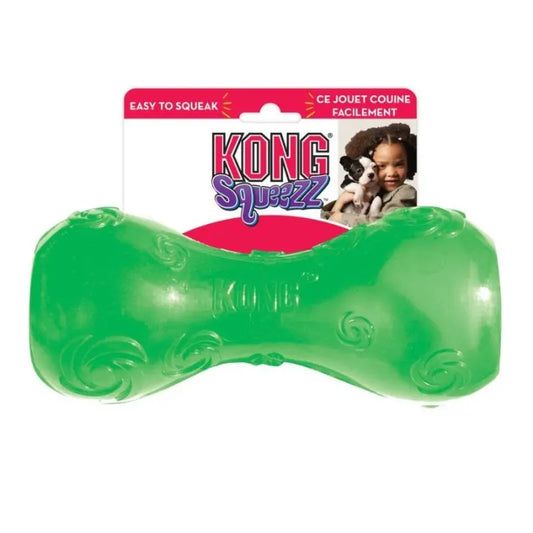 KONG Squeezz Dumbell Dog Toy - Large - (Assorted Colors) 