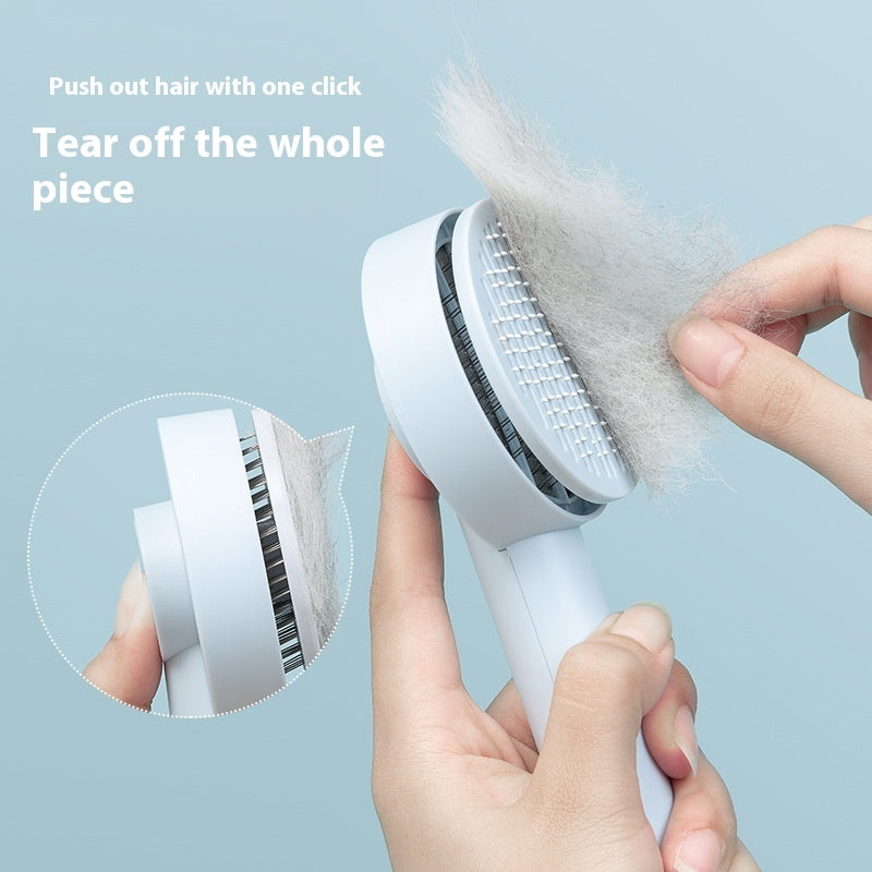 EasyGroom Self-Cleaning Pet Brush – Gentle Grooming for Dogs & Cats