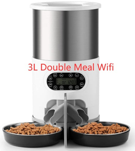 Automatic pet feeder - Feed two pets at once 