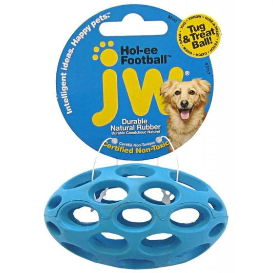 JW Pet Hol-ee Football Rubber Dog Toy - Mini (3.75" Long) 