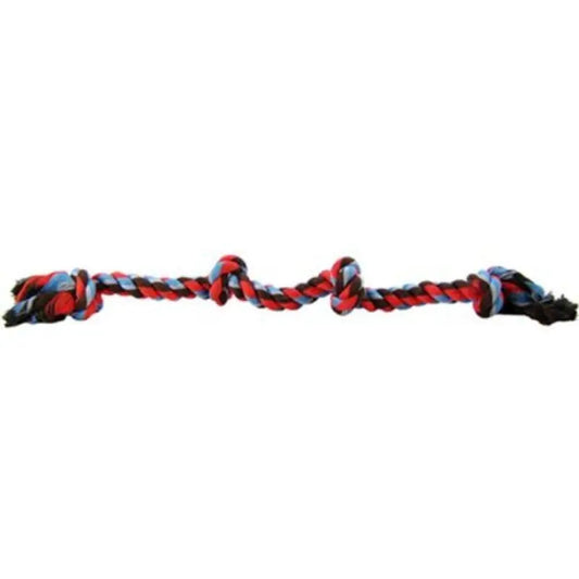 Flossy Chews Colored 4 Knot Tug Rope - Large (22" Long) 