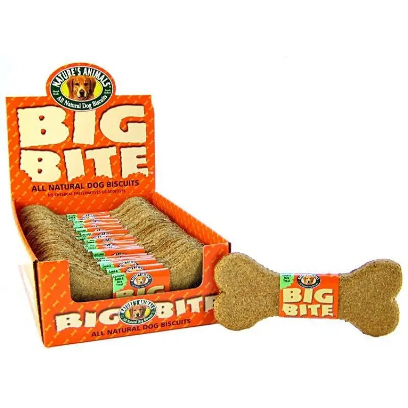 Natures Animals Big Bite Dog Treat - Lamb & Rice Flavor - 24 Pack 