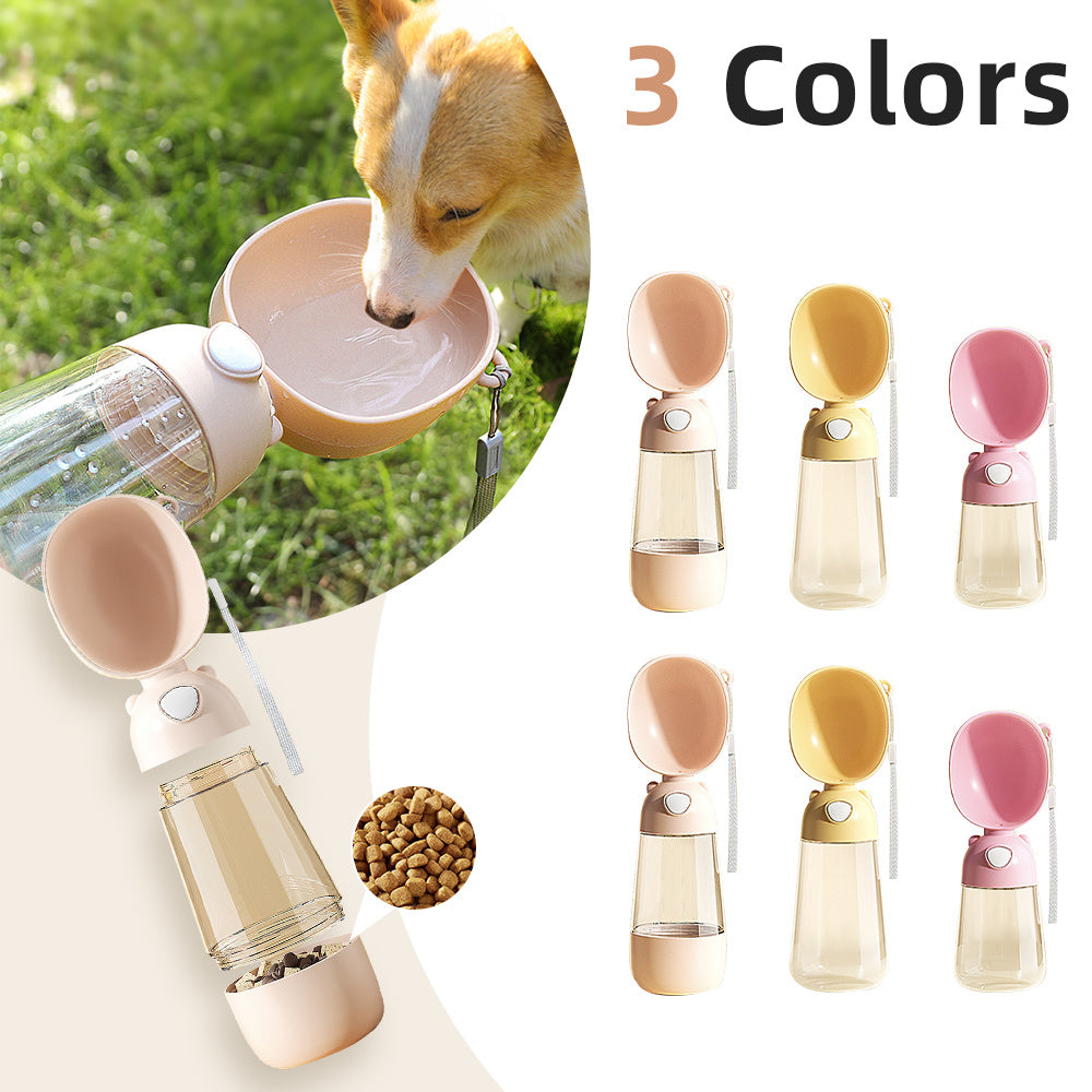 Portable Dog Water Bottle Food And Water Container For Pet Pets Feeder Bowl Outdoor Travel Drinking Bowls Water Dispenser Rallie Pets