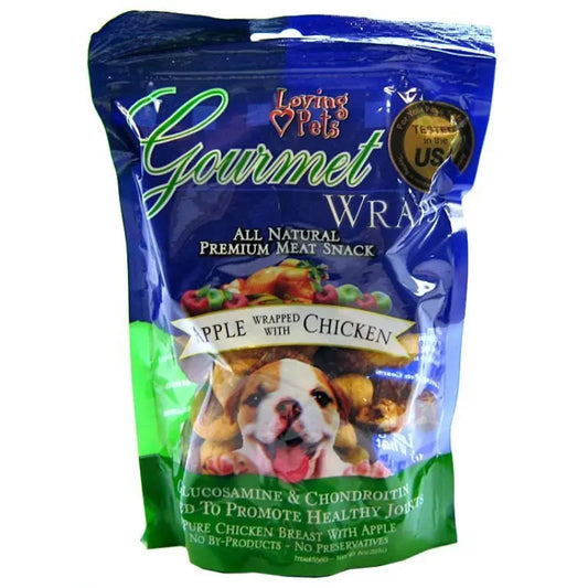 Loving Pets Gourmet Apple & Chicken Wraps - 6 oz 