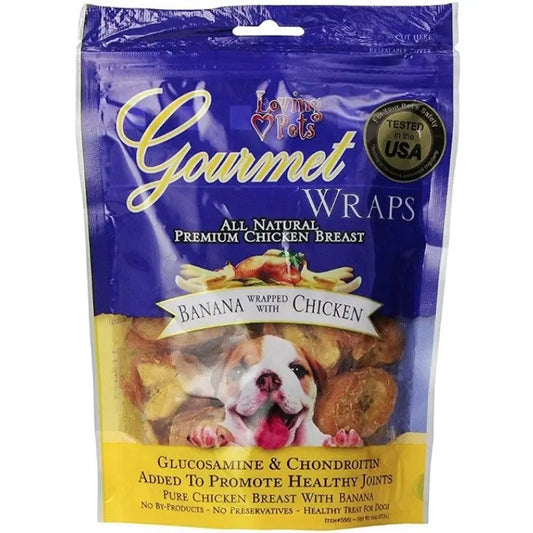 Loving Pets Gourmet Banana & Chicken Wraps - 6 oz 