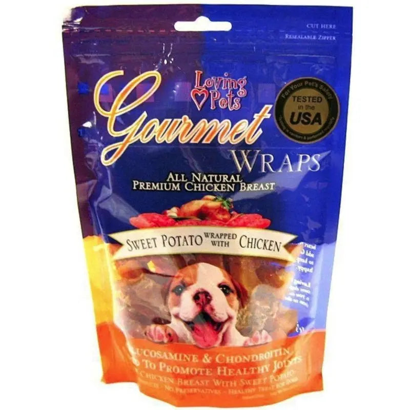 Loving Pets Gourmet Sweet Potato & Chicken Wraps - 8 oz 