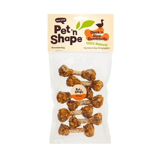 Pet 'n Shape Duck 'n Rice Dumbbells Dog Treats - 3 oz 