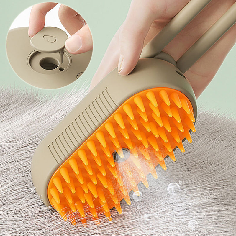 Pet Steam Brush - 3 In 1 Electric Spray Pet Grooming Comb 