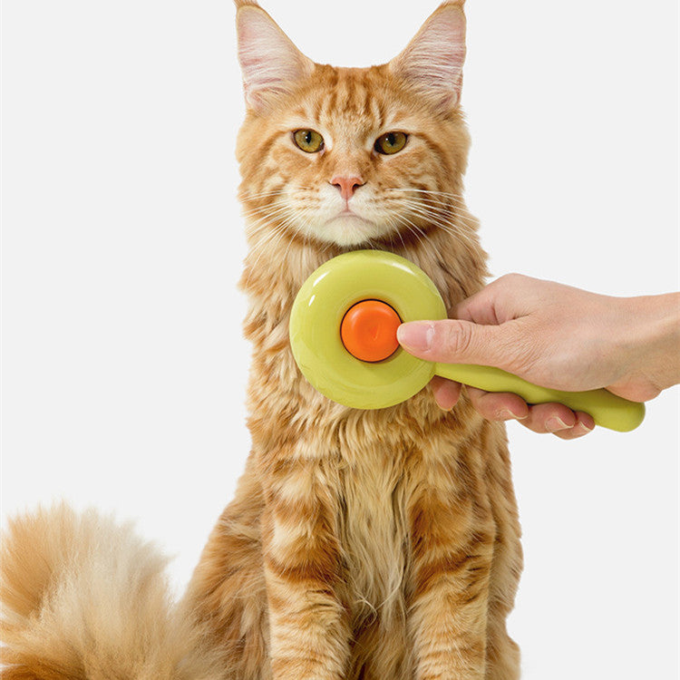 Doughnut Shaped Pet Cat De-shedding Comb 