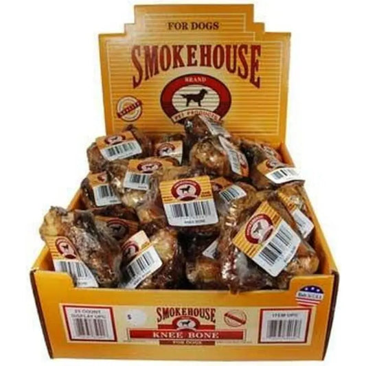 Smokehouse Treats Knee Bone - 25 Pack with Display Box 