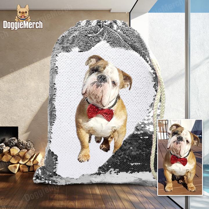 Custom Sequins Backpack of Your Pet's Photo 