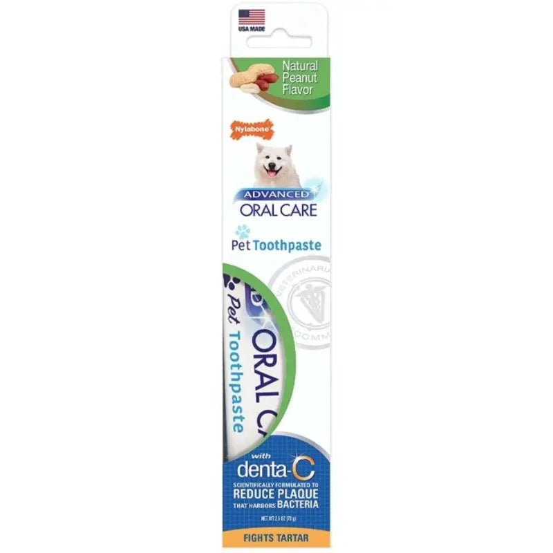 Nylabone Advanced Oral Care Natural Toothpaste - Peanut Flavor - 2.5 oz 