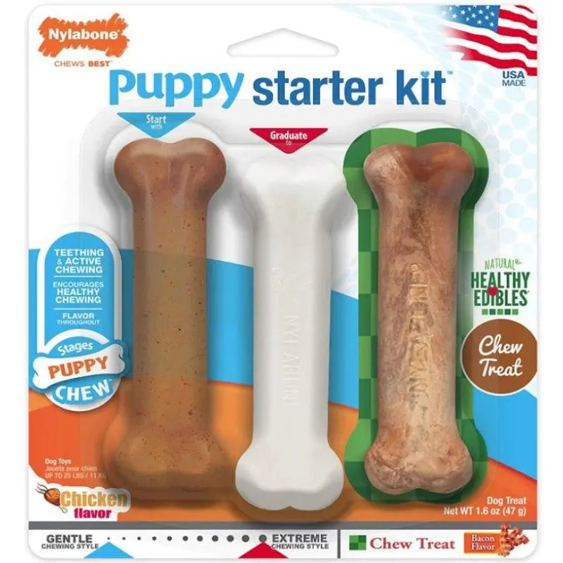 Nylabone Puppy Starter Kit - 3 Pack 