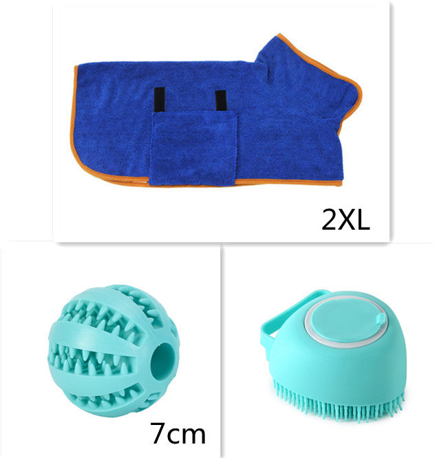 Silicone Dog Bath Massage Glove Brush 