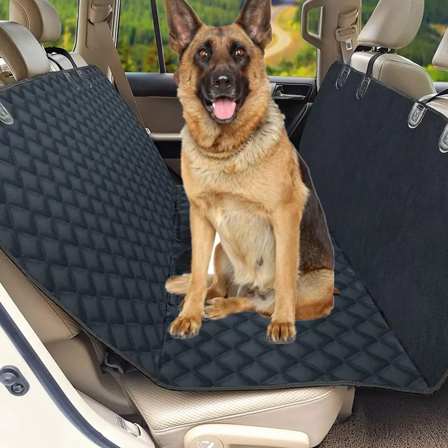 Seat Cover Rear Back Car Pet Dog Travel Waterproof Bench Protector 