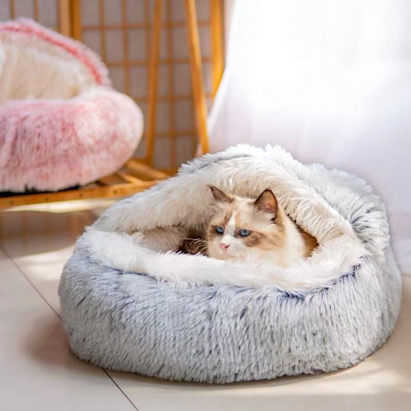 CozyShell Pet Nest – Four Seasons Comfort for Cats & Small Dogs