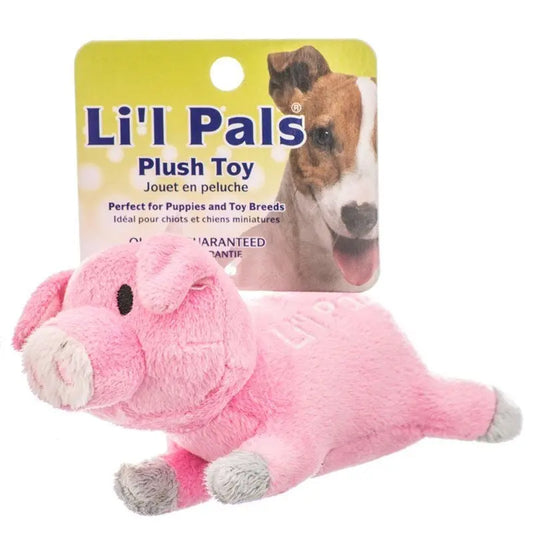 Lil Pals Ultra Soft Plush Dog Toy - Pig - 5.5" Long 