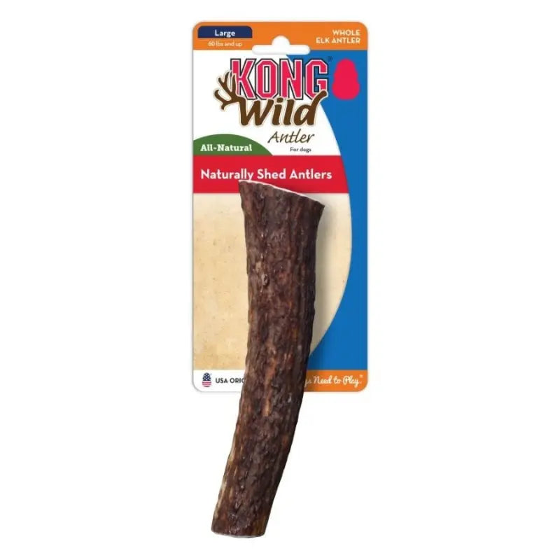 KONG Wild Whole Elk Antler Dog Chew - Large (Dogs 60 lbs and up) 