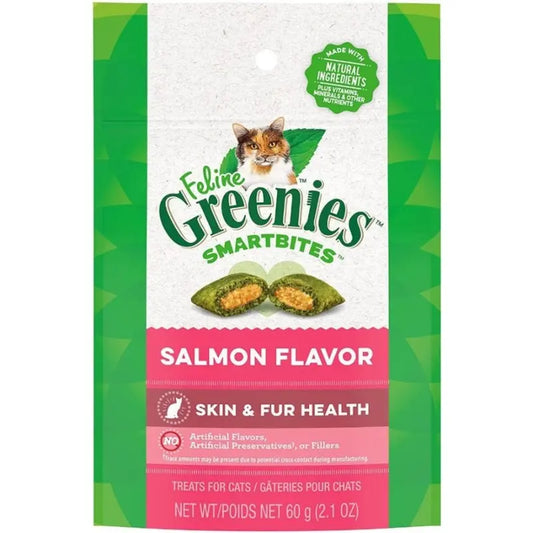 Greenies Feline SmartBites Skin and Fur Health Salmon Flavor Cat Treats - 2.1 oz 