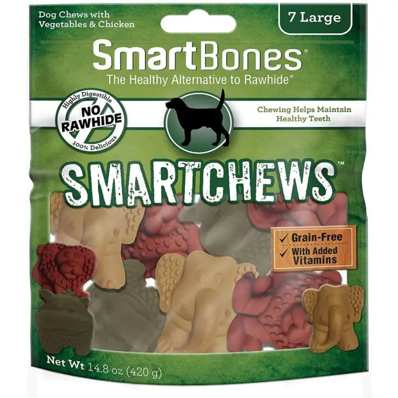 SmartBones Safari Smart Chews - Large - 7 Pack 