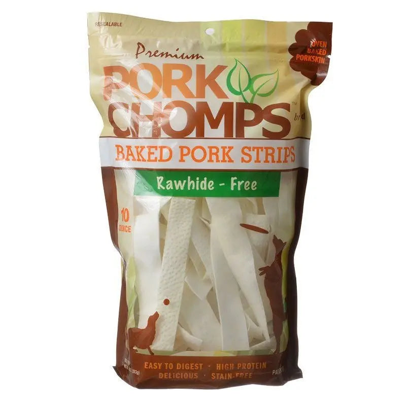 Premium Pork Chomps Baked Pork Strips - 10 oz 