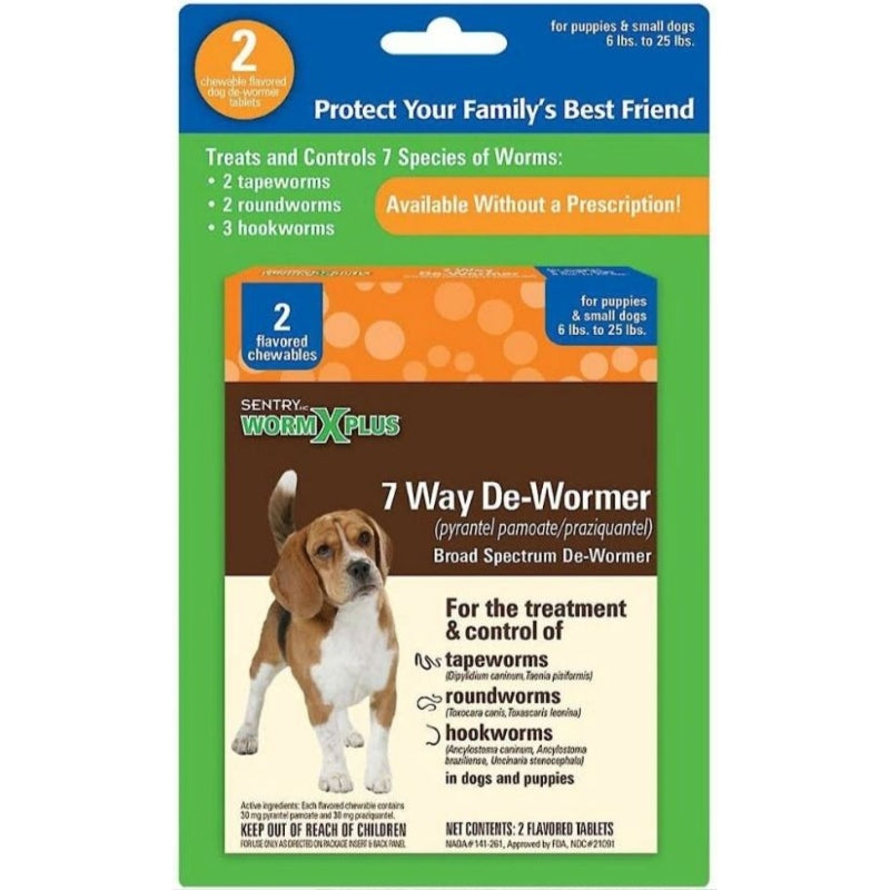 Sentry Worm X Plus - Small Dogs - 2 Count