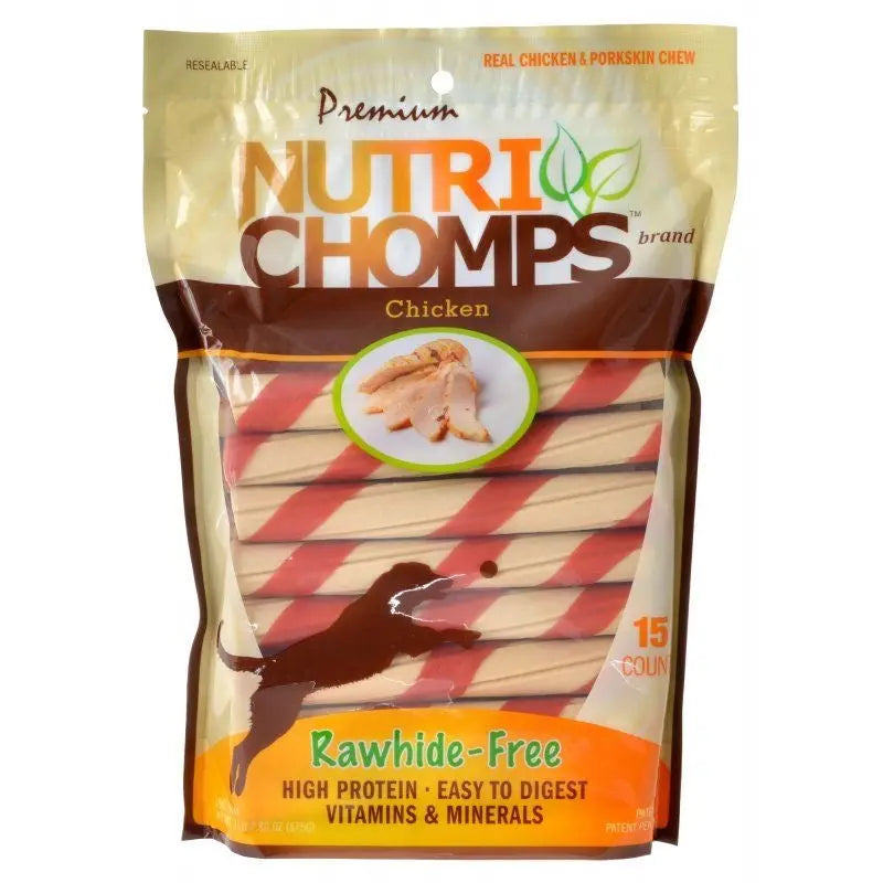 Premium Nutri Chomps Chicken Wrapped Twists - 15 Count 