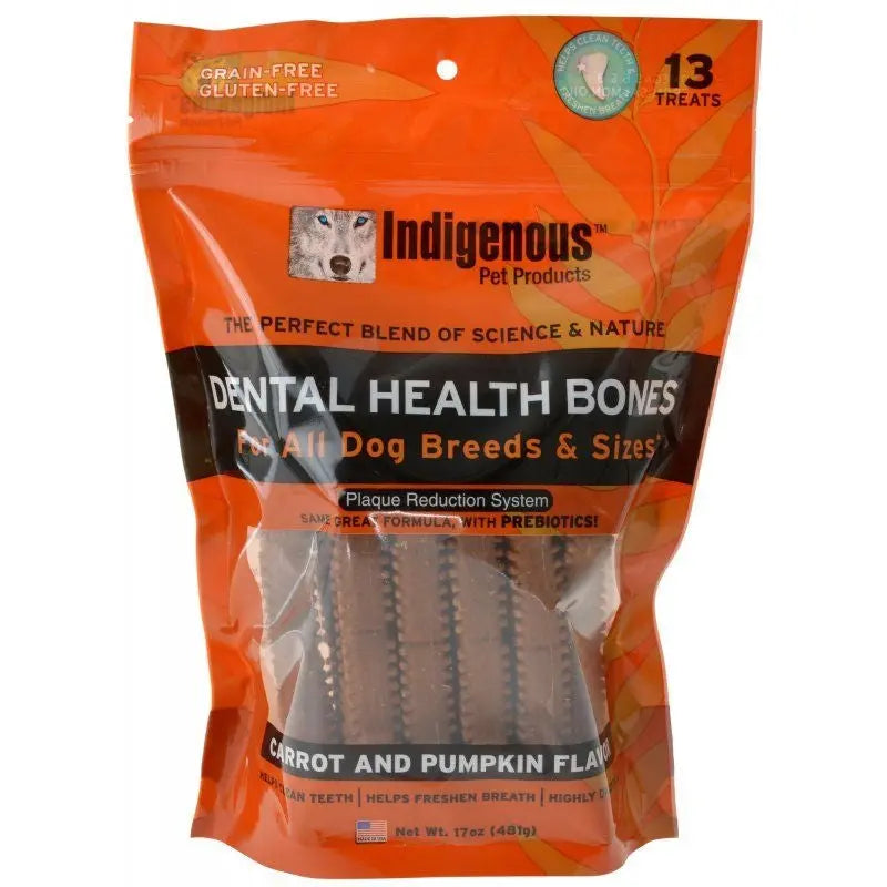 Indigenous Dental Health Bones - Carrot & Pumpkin Flavor - 13 Count 