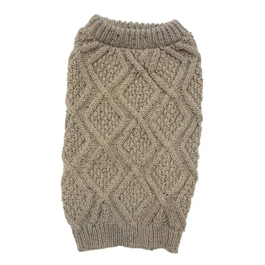 Outdoor Dog Fisherman Dog Sweater - Taupe - XX-Large - (29"-34" Neck to Tail) 