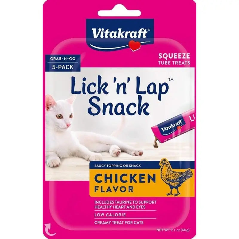 VitaKraft Lick N Lap Snack Chicken Cat Treat - 5 count 