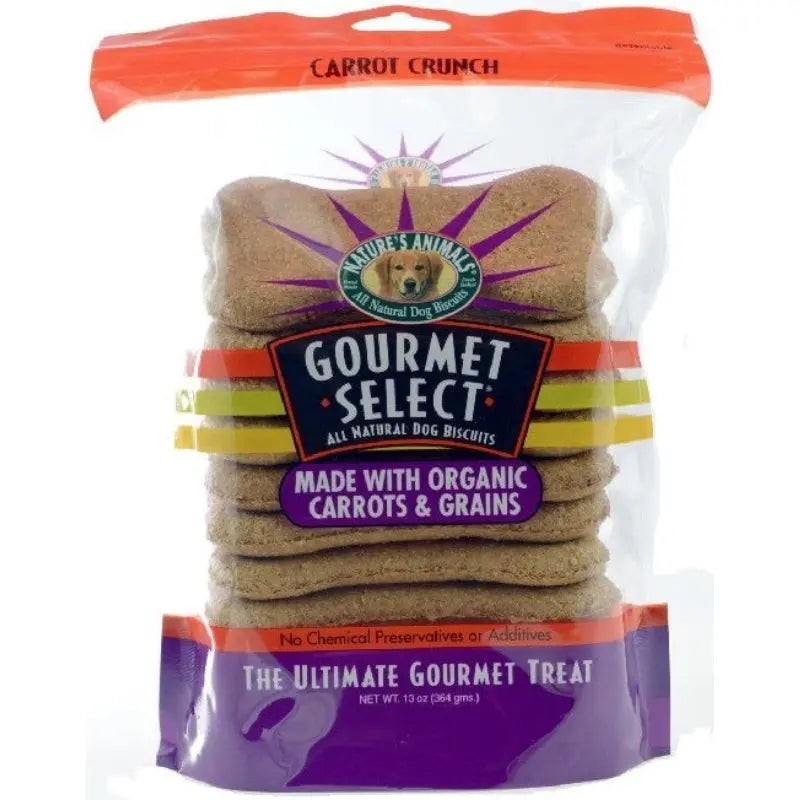 Natures Animals Gourmet Select Carrot Crunch Organic Dog Bones - 13 oz 