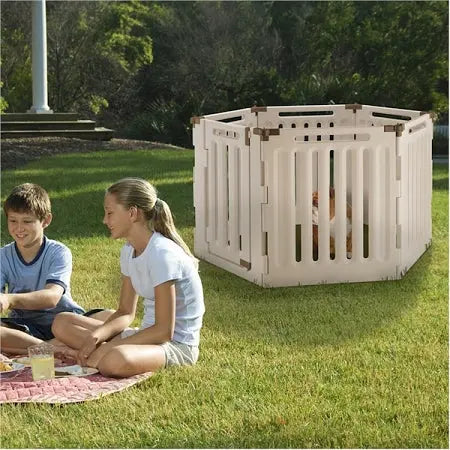 Convertible Indoor Outdoor 6 Panel Pet Playpen 