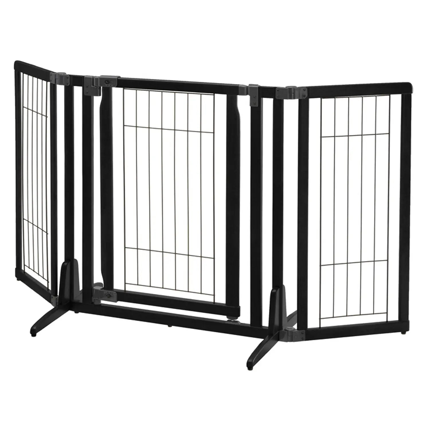 Richel Premium Plus Freestanding Pet Gate - Black 