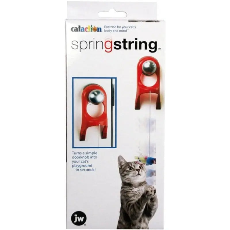 JW Pet Springstring Feathered Mouse Interactive Cat Toy  - 1 count 