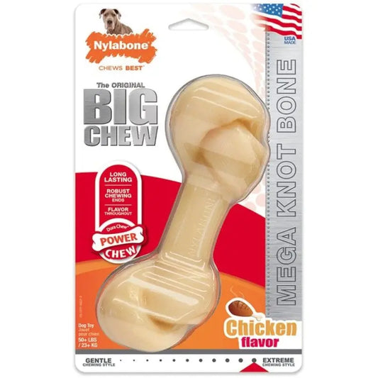 Nylabone Power Chew Knot Bone Big Dog Chew Toy Chicken Flavor - 1 count 