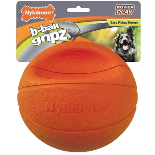 Nylabone Power Play B-Ball Grips Basketball Large 6.5" Dog Toy - 1 count 