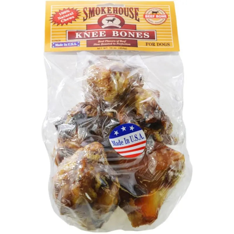 Smokehouse Knee Bone Natural Dog Treat  - 5 count 