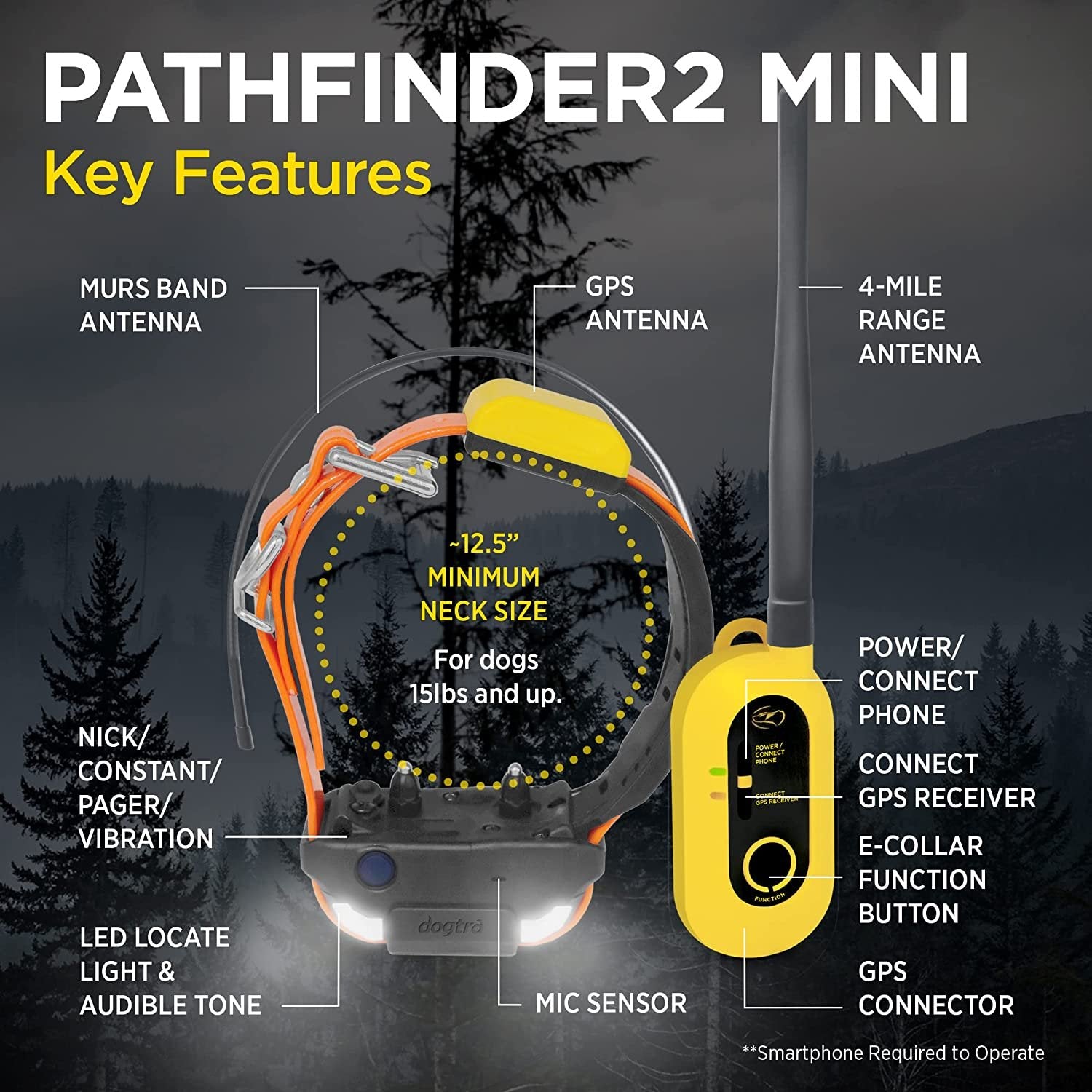 Dogtra PATHFINDER2 MINI GPS Dog Tracking and Dog Training System 