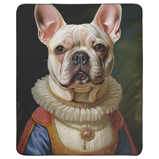 White Frenchie Stadium Blanket 